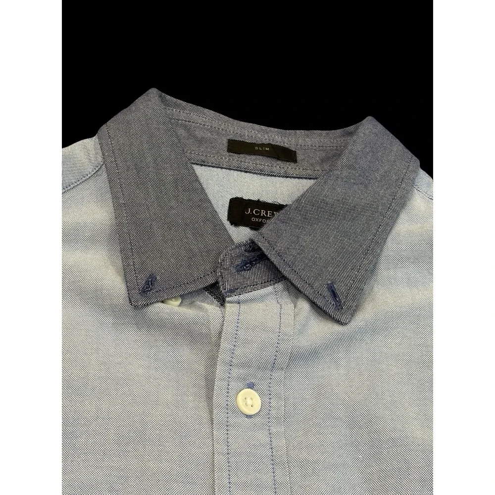 J. Crew Men's Oxford Shirt Blue Button Up Slim Fit BOGO  Lot Preppy Smart Casual